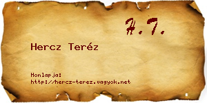 Hercz Teréz névjegykártya